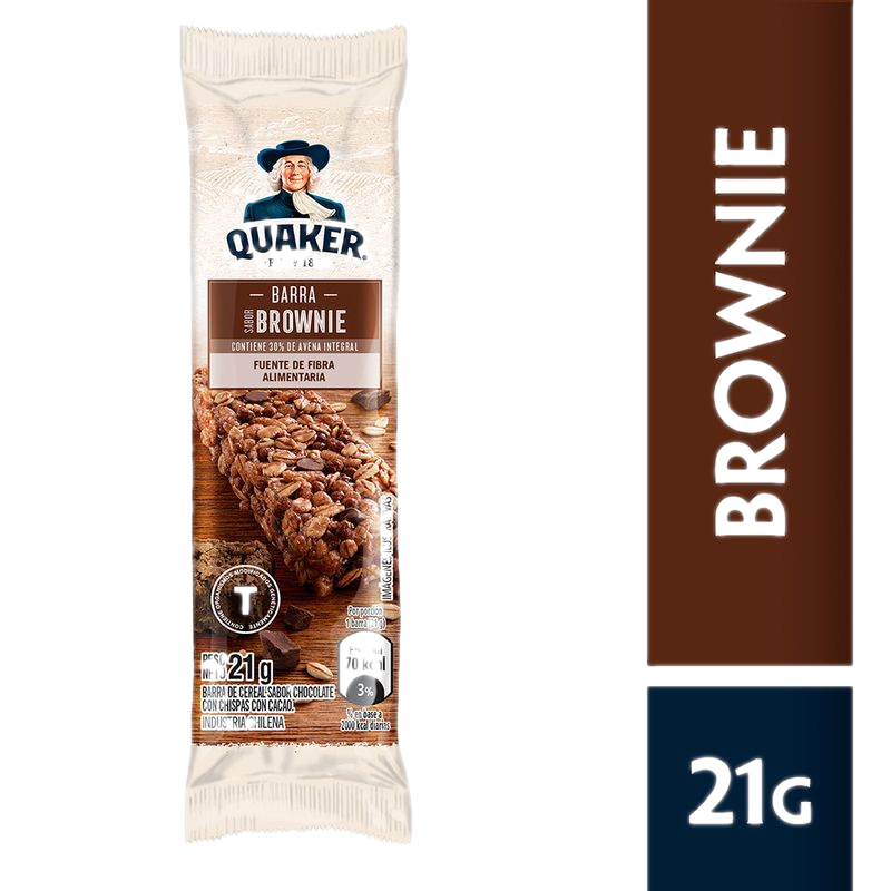 Barra Cereal Quaker Brownie Chocolate 21 G