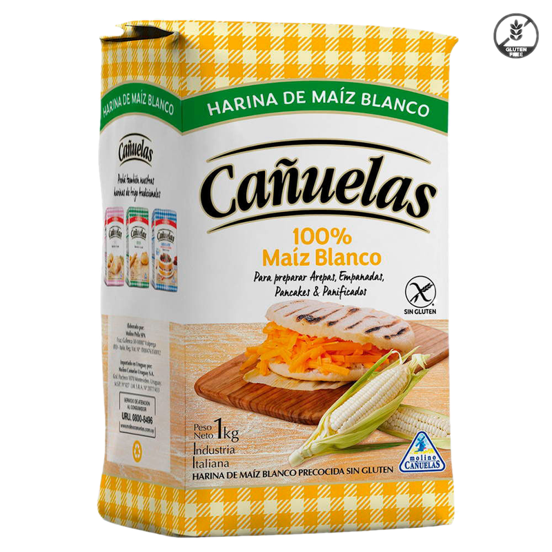 Harina De Maíz Precocida Cañuelas Sin Gluten 1 Kg