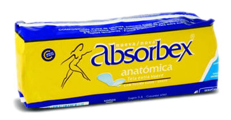 Absorbex Anatomica Toallas Con Alas 8 Unidades Amarilla