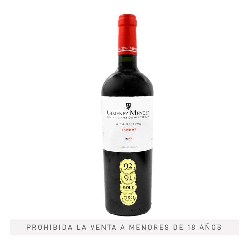 Vino Gimenez Mendez Alta Reserva Tinto Tannat 750 Ml