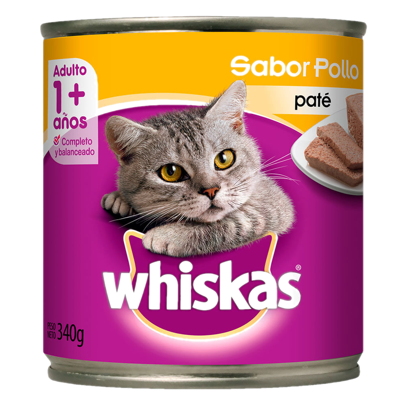 Alimento Para Gatos Sabor Pollo Whiskas 340 G