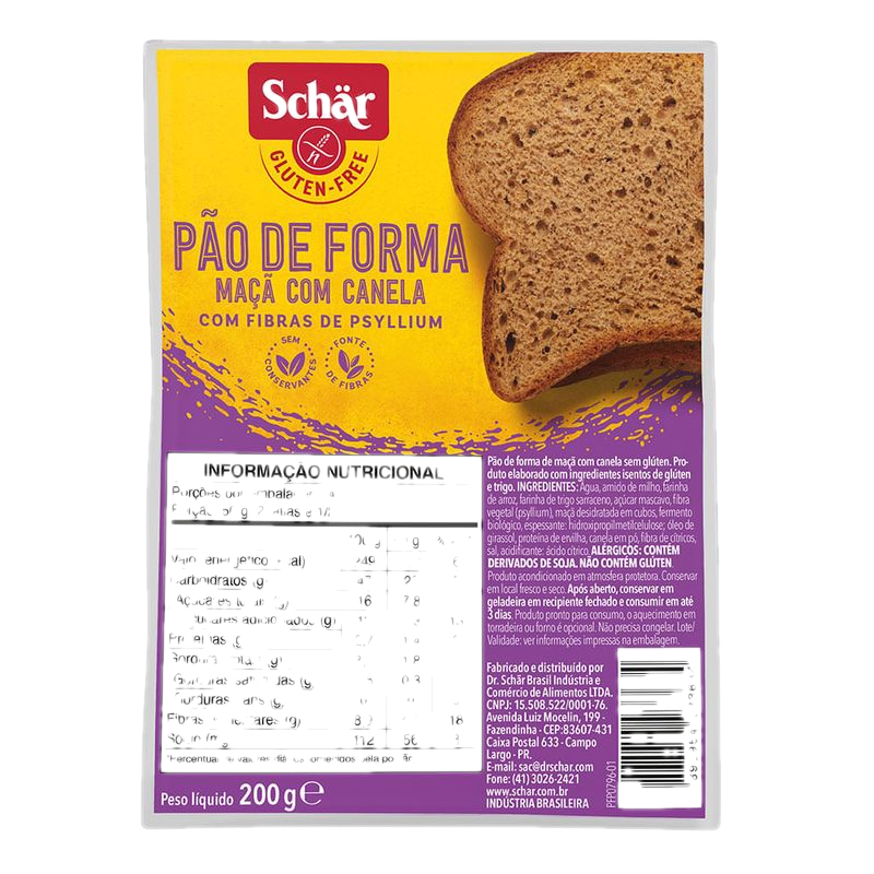 Pan Manzana Y Canela Schar Sin Glúten 200 G