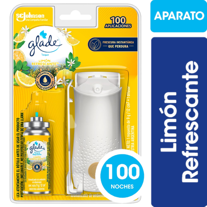 Desodorante De Ambiente Glade Toque Aparato Limón