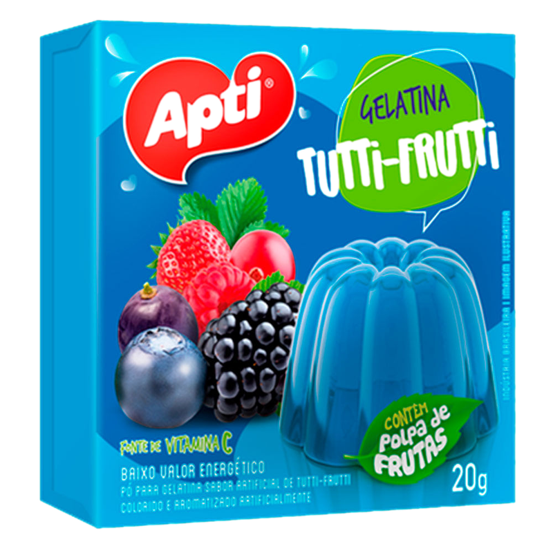 Gelatina Apti Sabor Tutti Frutti 20 G