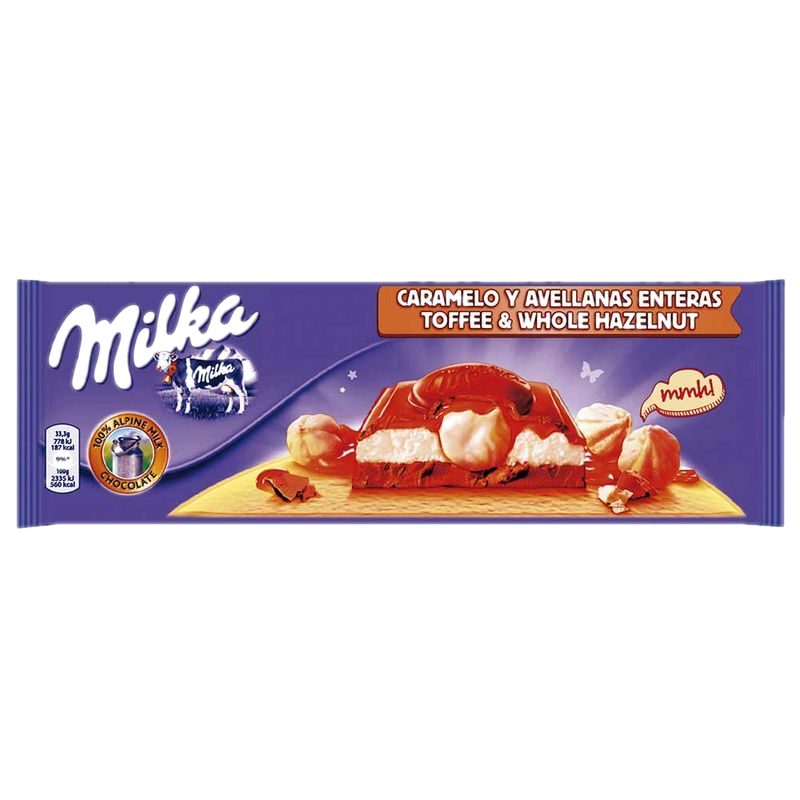 Chocolate Milka Caramelo Y Avellanas 300 G