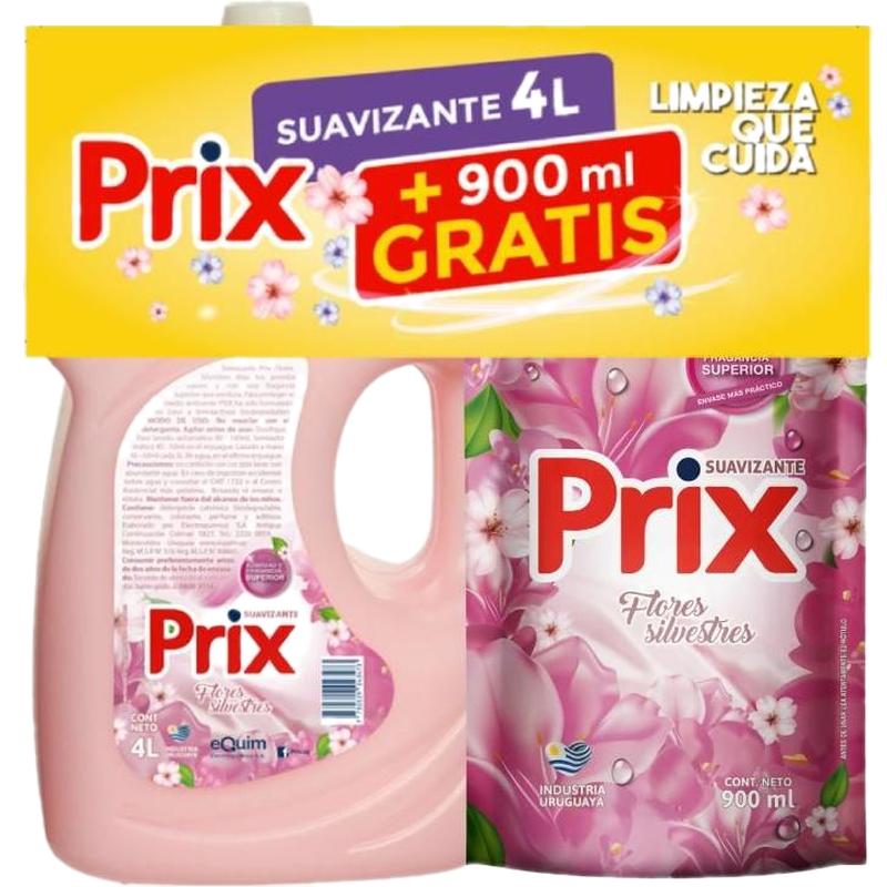 Pack De Limpieza Prix Suavizante 4 L + 900 Ml