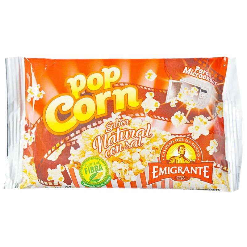 Pop Corn Para Microondas Emigrante Natural 90 G
