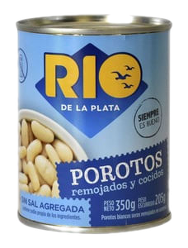Porotos Rio De La Plata Blancos Lata 350 G Sin Sal Agregada