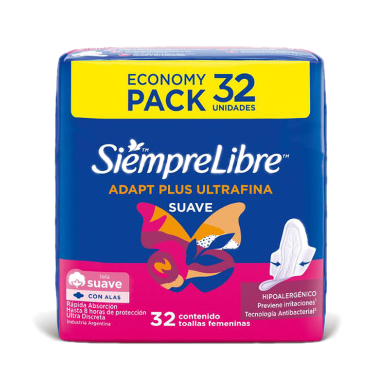 Siempre Libre Ultrafina Adaptplus Max Suave 32 Unidades 97261