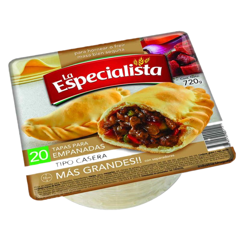 Tapa Empanadas La Especialista Caseras 20 Unidades 720 G