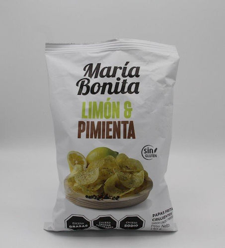Papas Maria Bonita Limon Pimienta 140 G