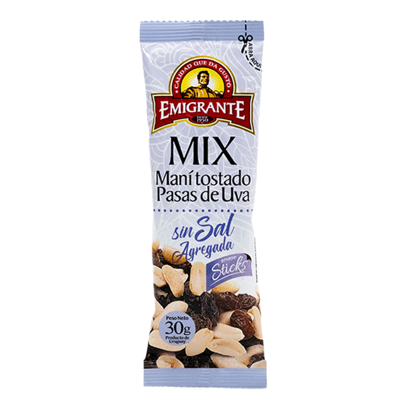 Stick Mix Emigrante Mani Sin Sal Y Pasas 30 G