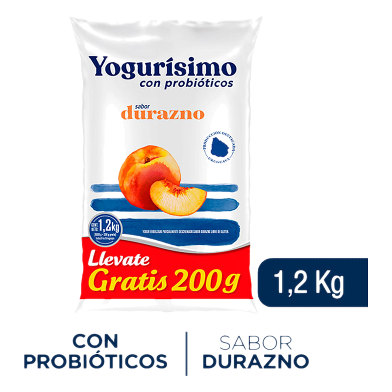 Yogur Bebible Sachet Durazno Yogurisimo 1,2 L