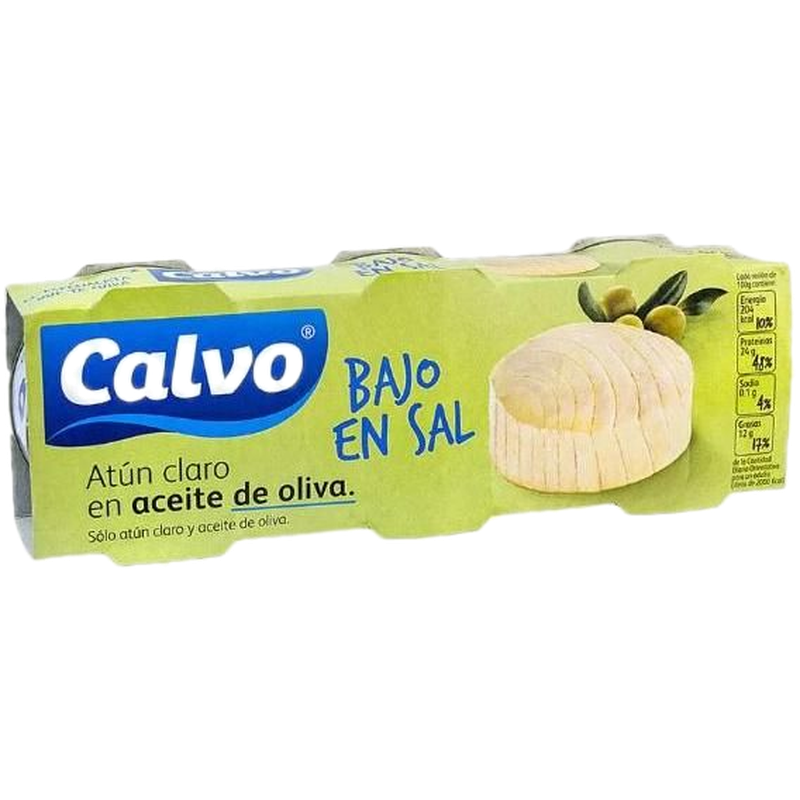 Atún Claro Calvo Al Aceite Bajo En Sal 3 Unidades