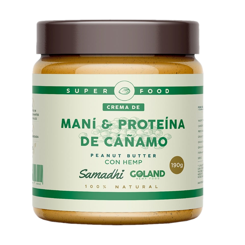 Crema De Maní Samadhi Con Proteína De Cáñamo 190 G