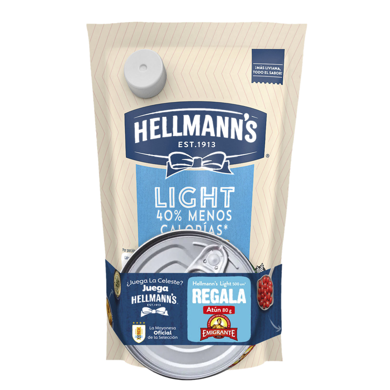 Mayonesa Hellmanns Light + Atun Emigrante 90 G 475 G