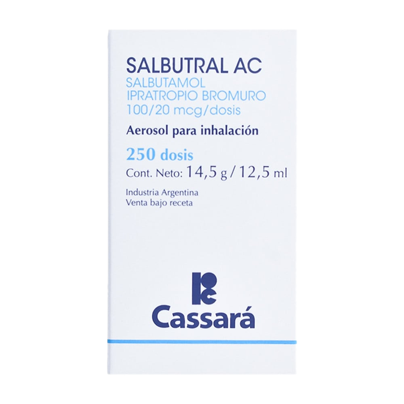 Salbutral Ac 100 Mcg/20 Mcg Aerosol 250 Dosis