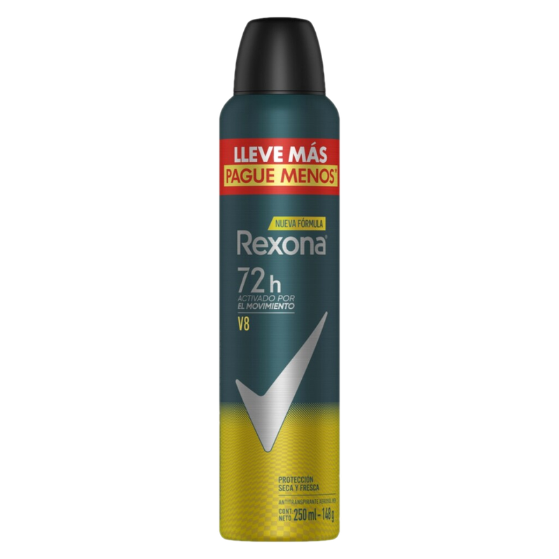 Desodorante En Aerosol Rexona Men V8 250 Ml.
