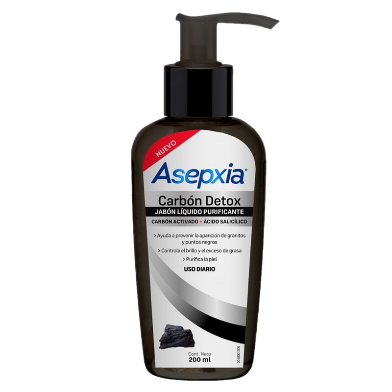 Jabón Líquido Facial Asepxia Carbón 200 Ml