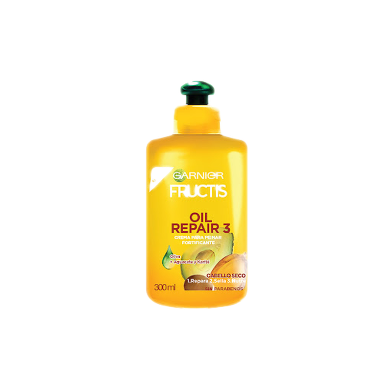 Crema Para Peinar Garnier Fructis Oil Repair Cabello Seco 300 Ml