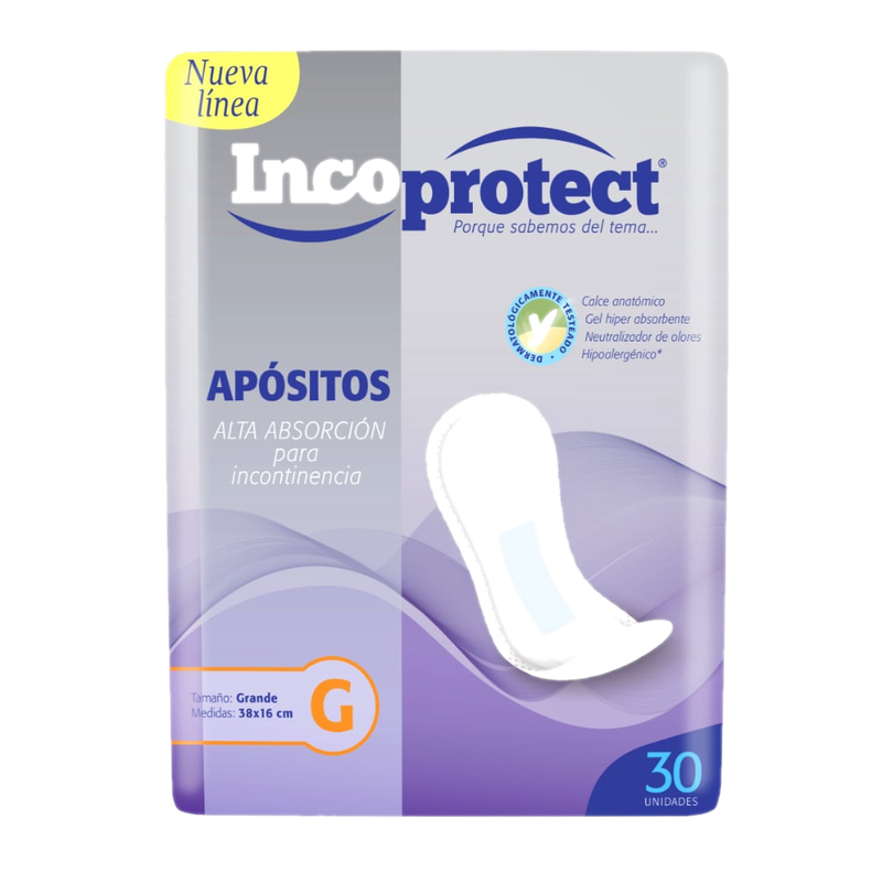 Apósitos Incoprotect Incontinencia Talle G 30 Unidades