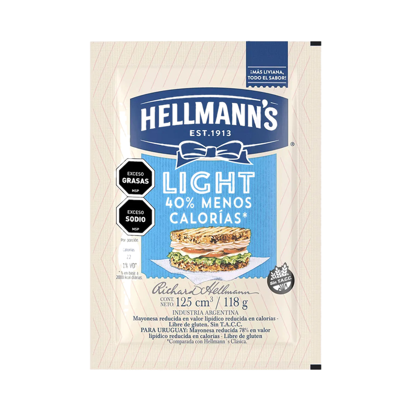 Mayonesa Hellmanns Light 118 G