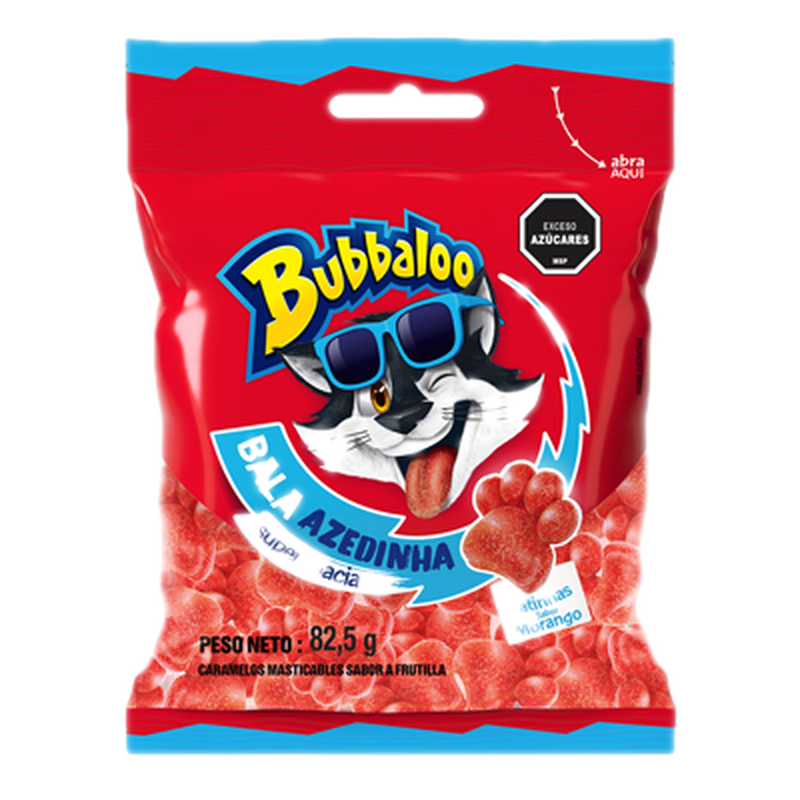 Gomitas Bubbaloo Ácidas Frutilla 82,5 G