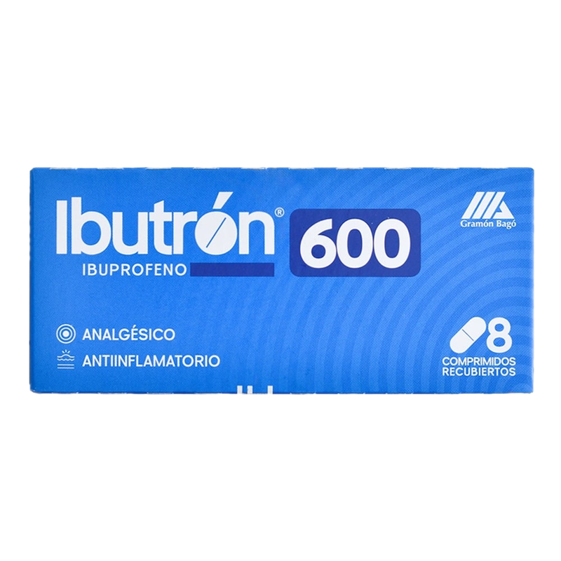 Ibutrón 600 Mg 8 Comprimidos Recubiertos