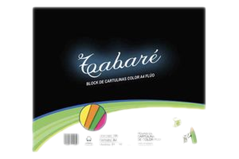 Block Cartulina Tabaré Flúor A4 20 Hojas