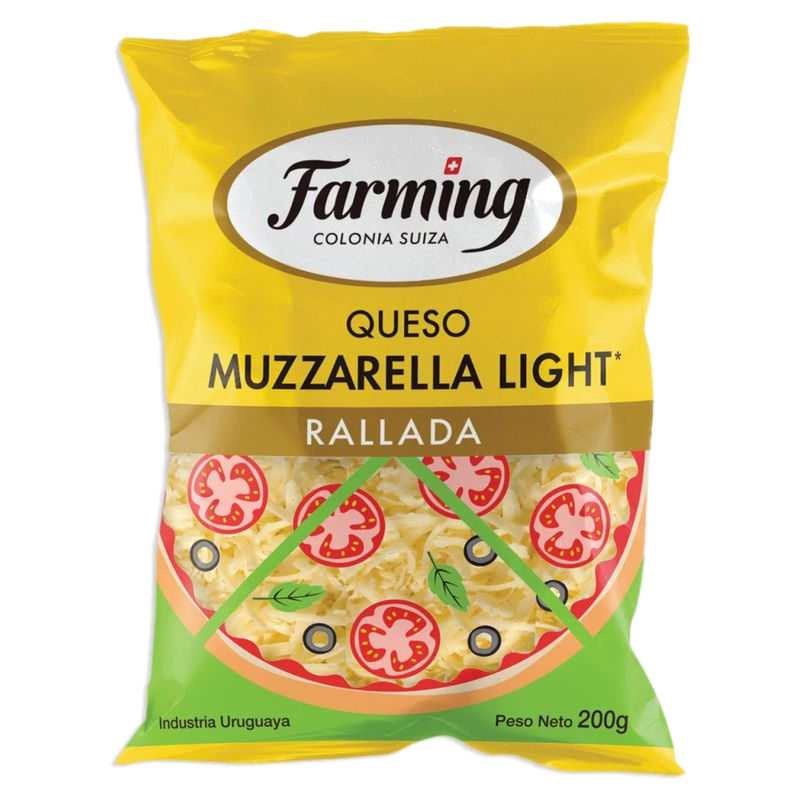 Queso Muzzarella Light Rallada Farming 200 G
