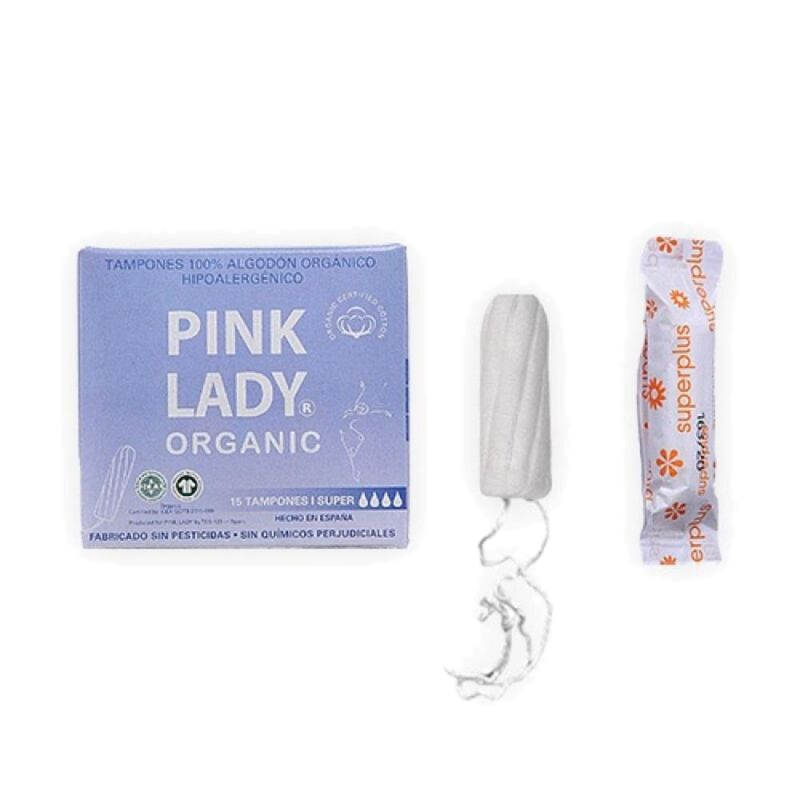 Tampón Algodón Orgánico Pink Lady Super 15 Unidades