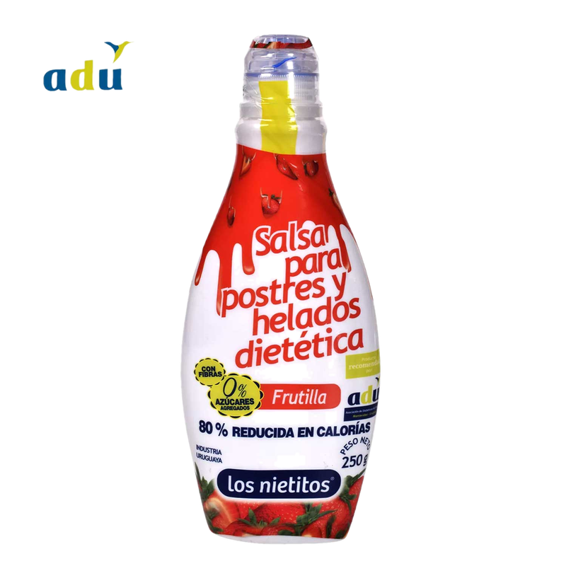 Salsa Para Helado De Frutilla Los Nietitos Sin Azúcar 250 G