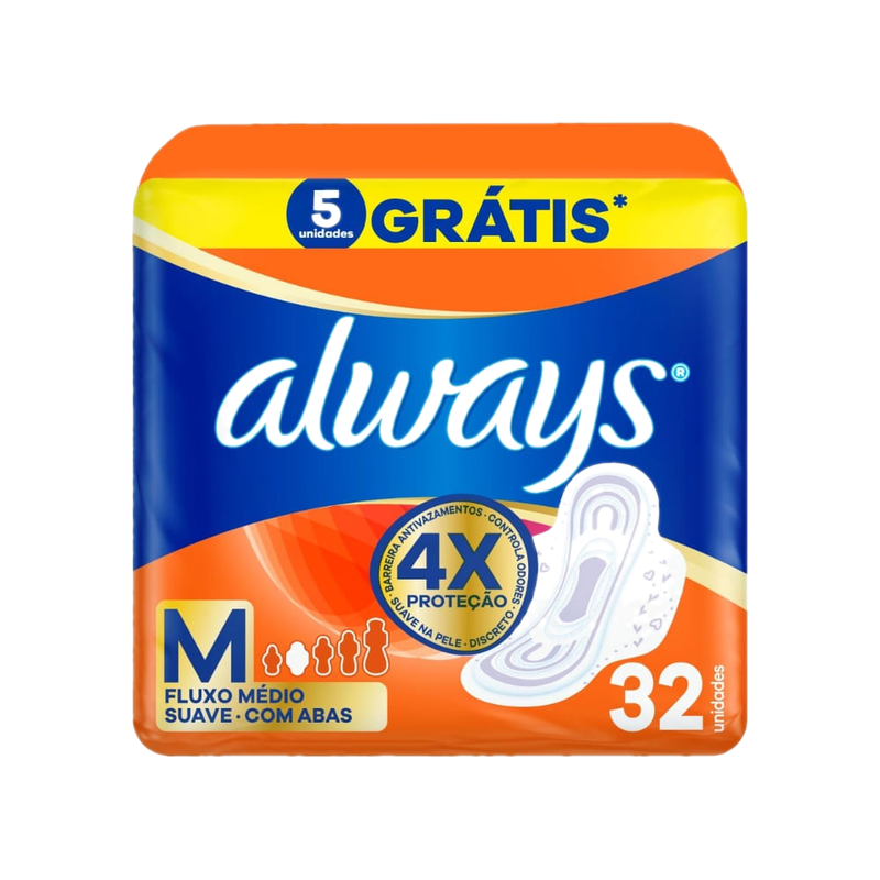 Toallas Femeninas Always Maxi Diurna Con Alas M 32 Unidades