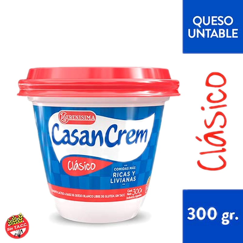 Queso Untable Casancrem Clasico 300 G.
