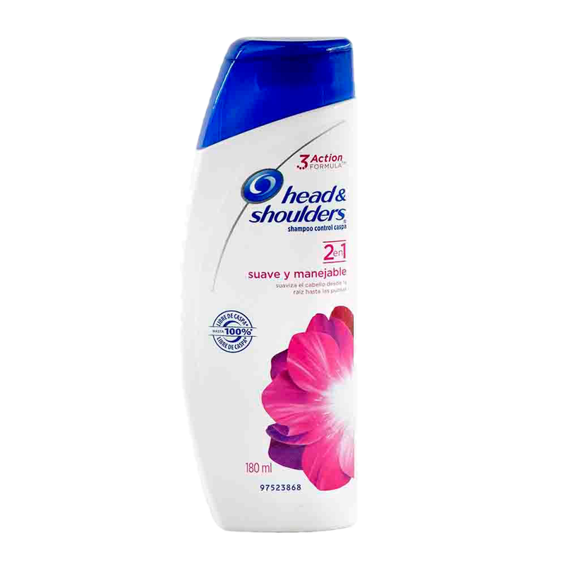 Shampoo 2 En 1 Head & Shoulders Suave Y Manejable 180 Ml