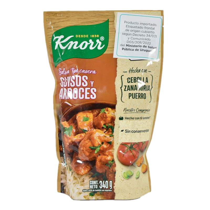 Salsa Knorr Tipo Casera Guisos Y Arroces 340 G