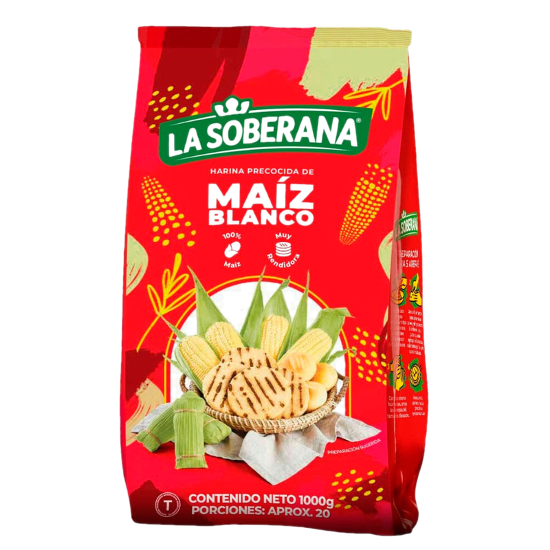Harina Precocida De Maiz La Soberana 1 Kg