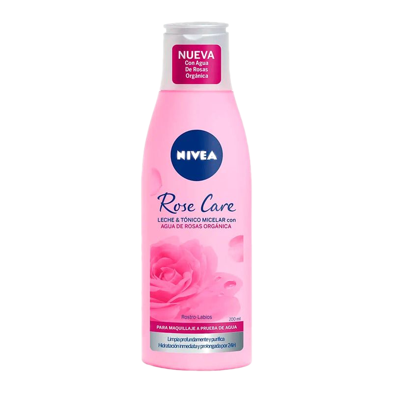 Leche Y Tónico Micelar Nivea Rosé Care 200 M