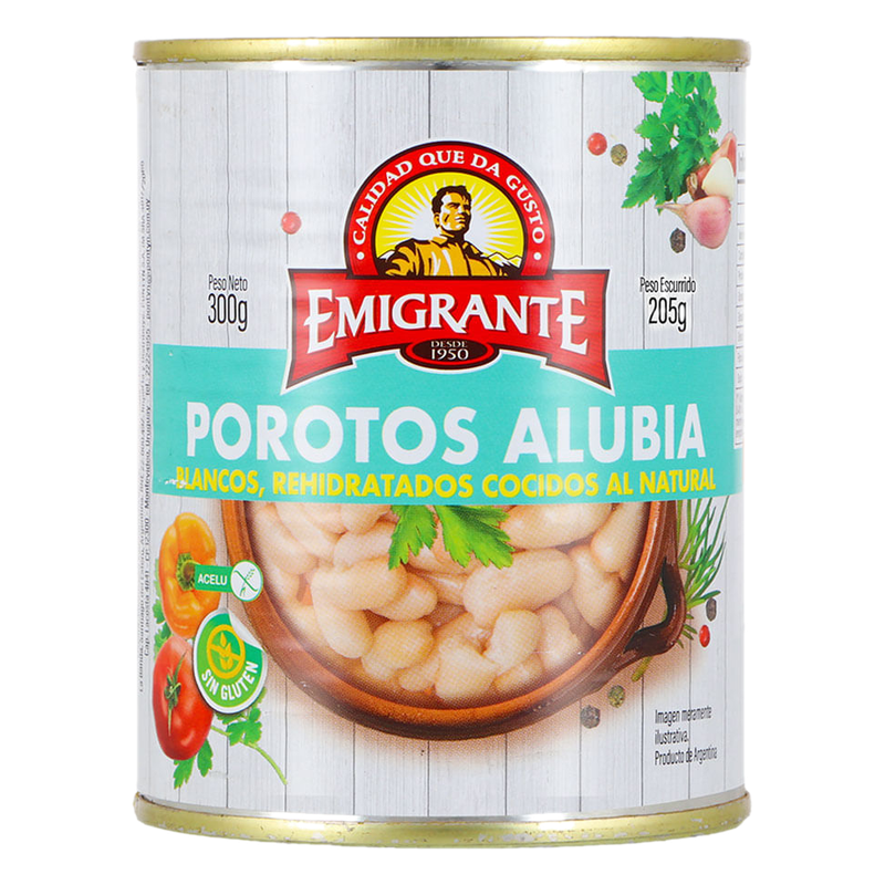 Poroto Alubia En Lata Emigrante 350 G
