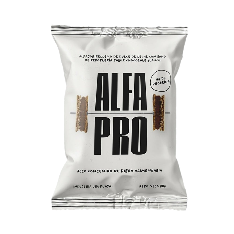 Alfajor Alfapro Chocolate Blanco 80 G