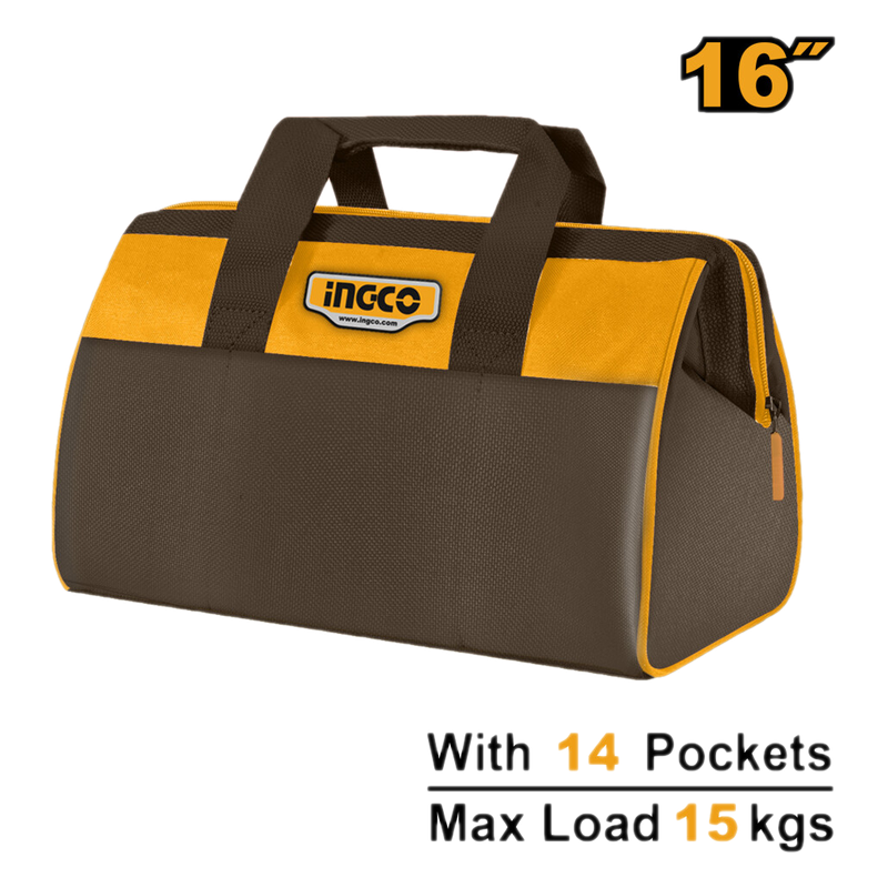 Bolso 16´´ Con 14 Bolsillos Ingco Htbg281628