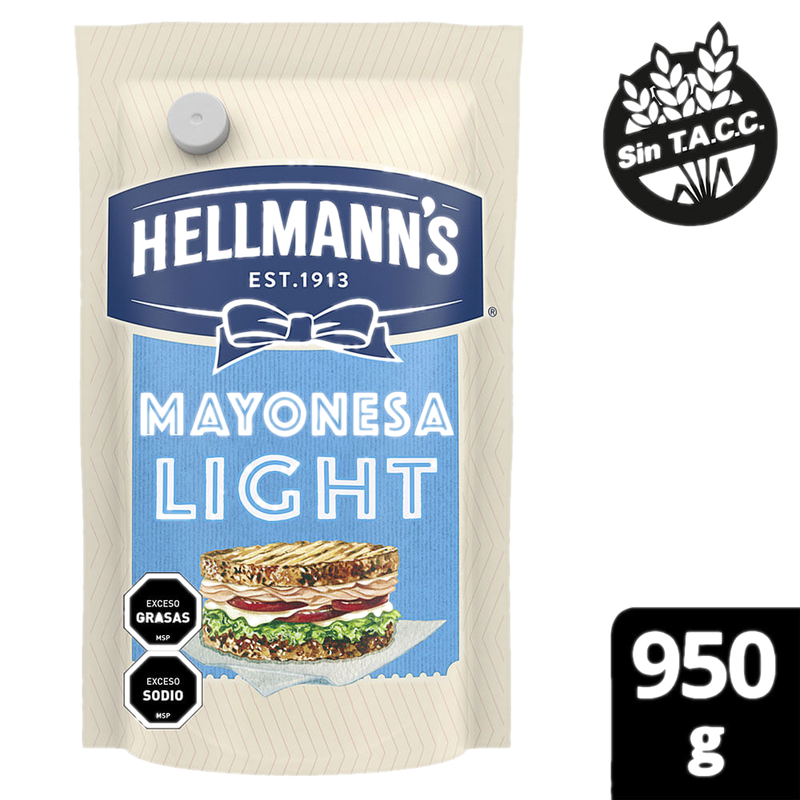 Aderezo Mayonesa Hellman's Light Doy Pack 950 G