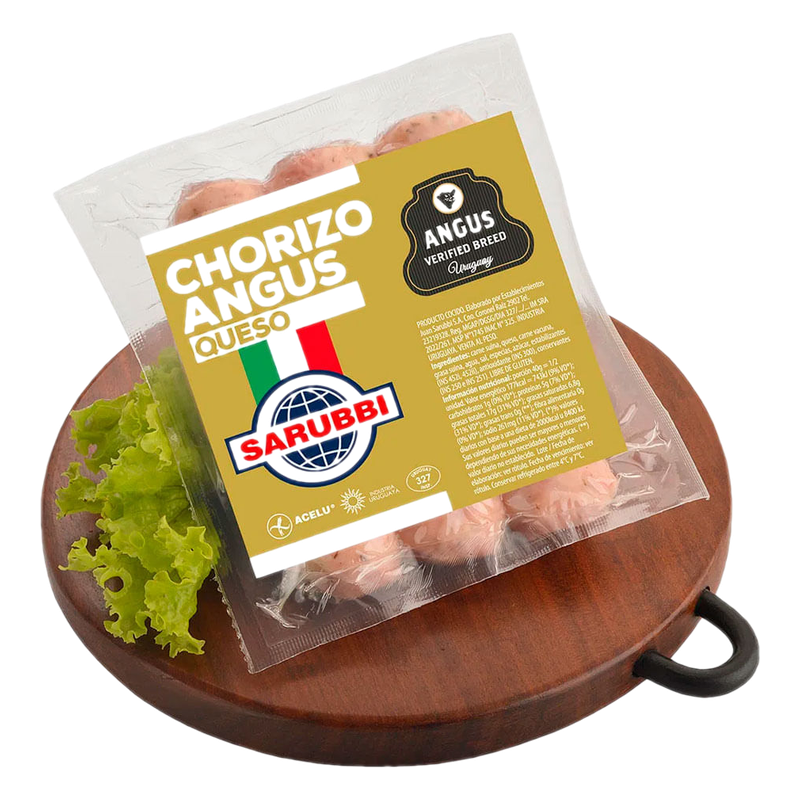 Chorizos Angus Sarubbi Con Queso Envasado Al Vacío 3 Unidades