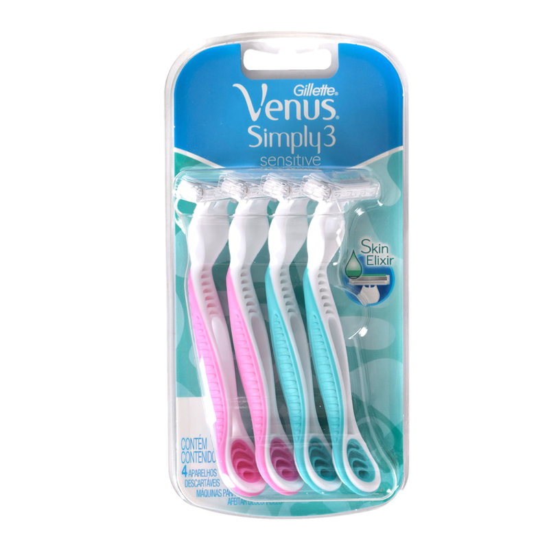 Maquina De Afeitar Venus Simply Mujer Sensitive 4 Unidades