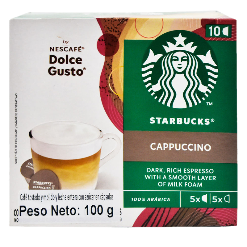 Cápsulas De Café Cappuccino Starbucks 10 Unidades