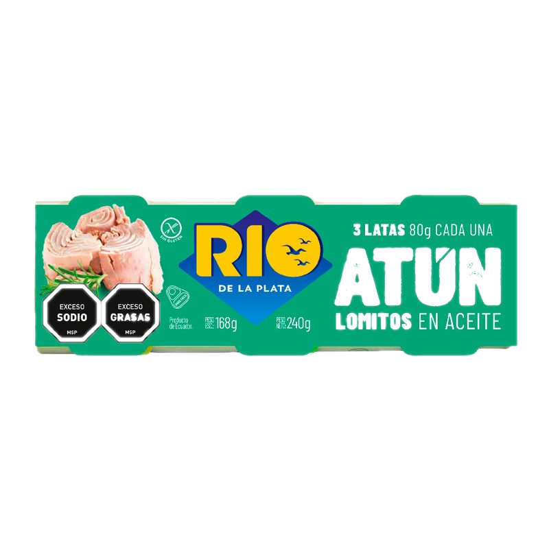 Atún Lomito En Aceite Rio De La Plata Tripack 240 G